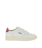 White Color Block Low Sneakers 1