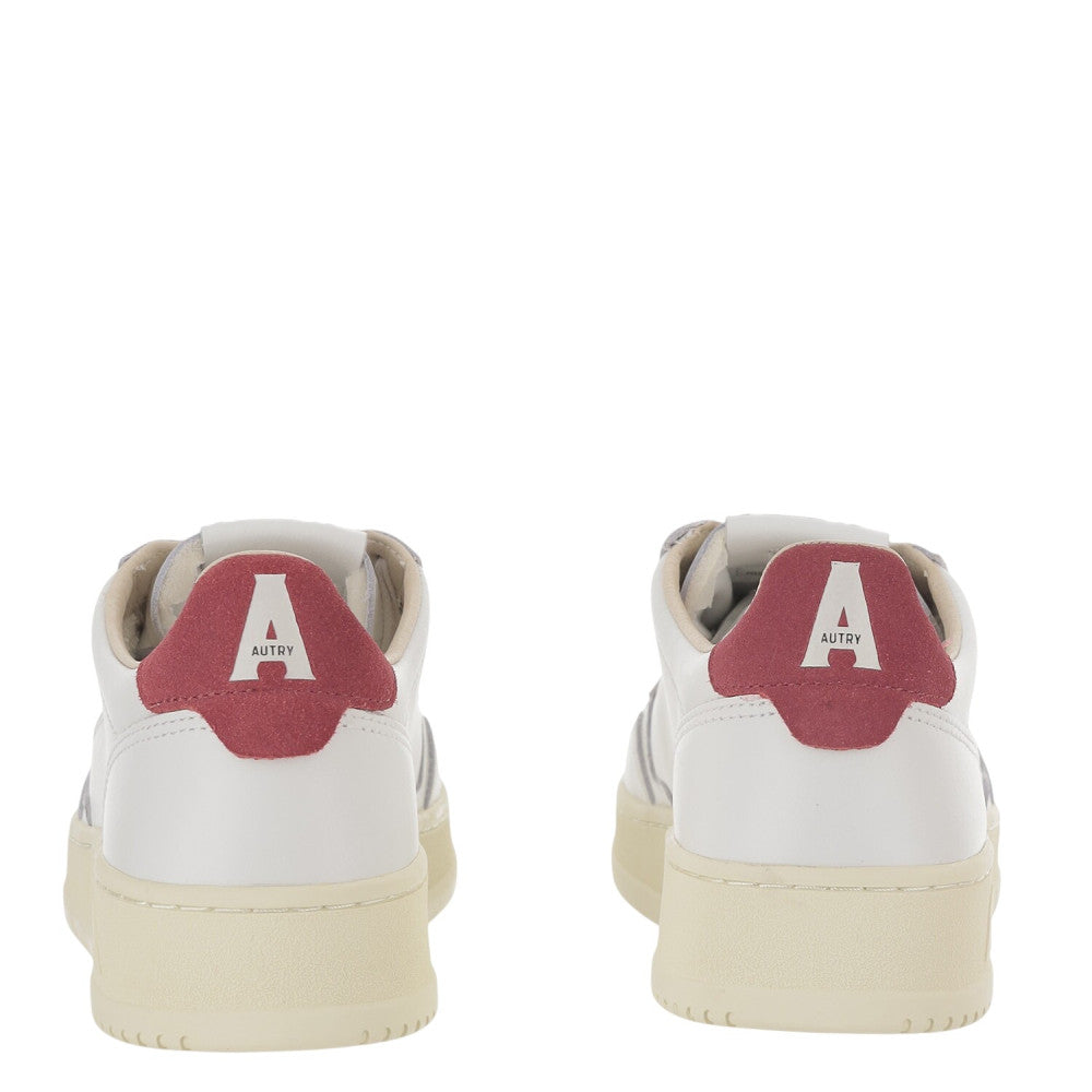 White Color Block Low Sneakers 3