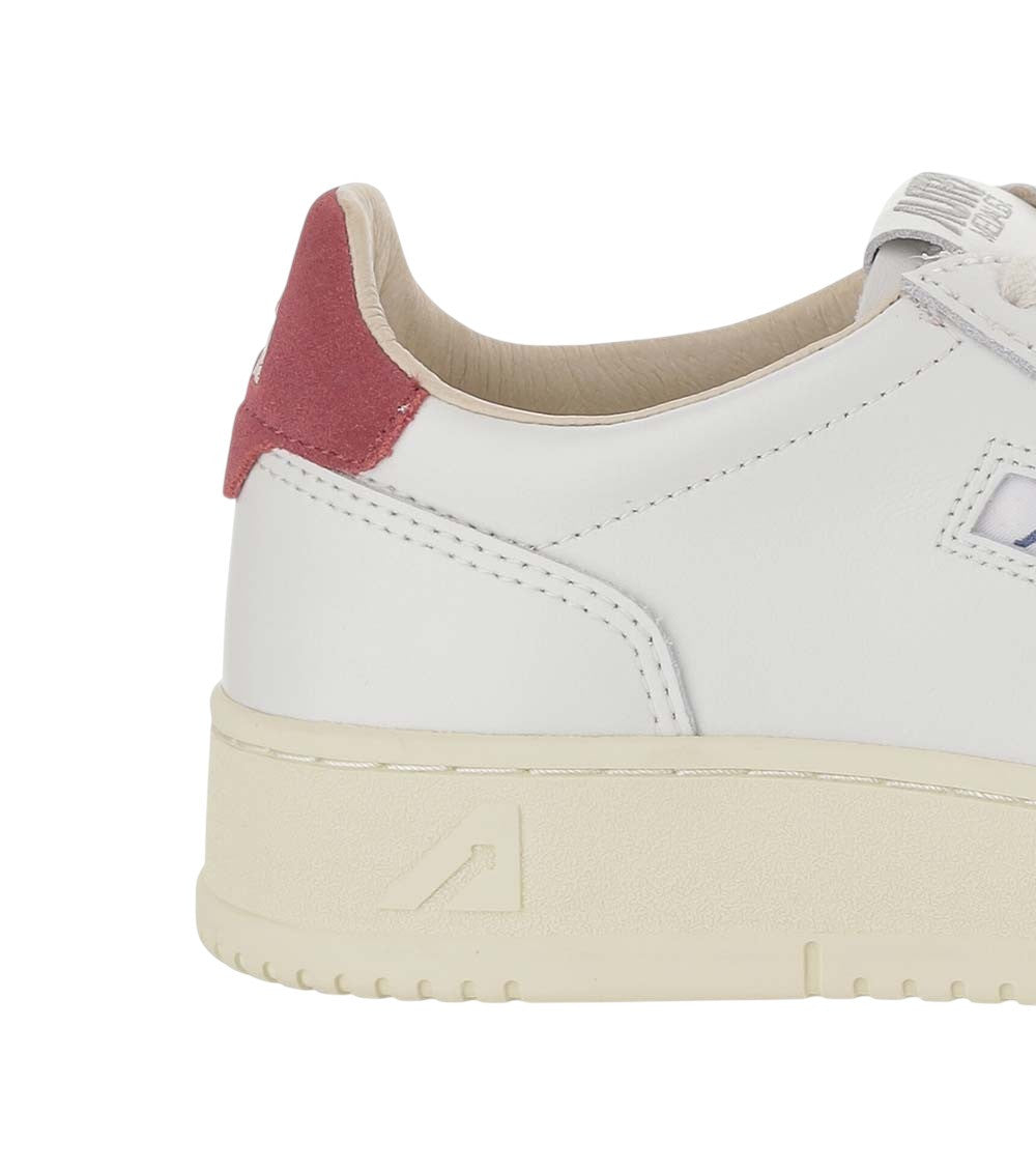 White Color Block Low Sneakers 4
