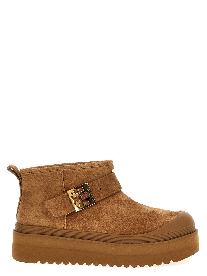 Brown Platform Ankle Boots 1