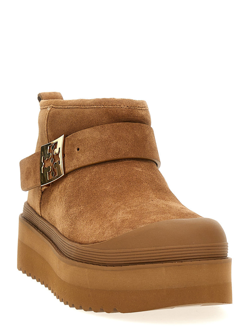 Brown Platform Ankle Boots 2