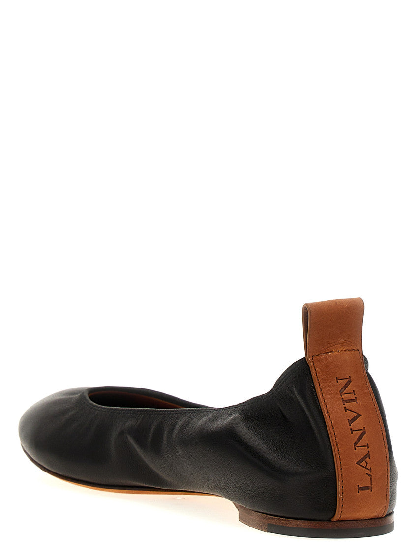 Black Leather Ballet Flats 3
