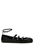 Black Leather Ballet Flats 1