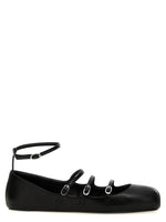 Black Leather Ballet Flats 1