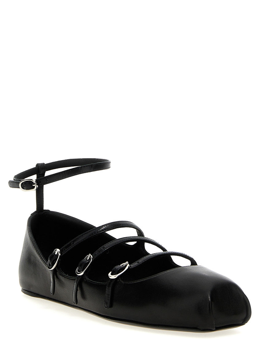 Black Leather Ballet Flats 2