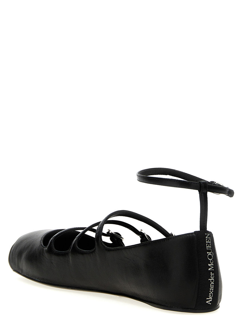 Black Leather Ballet Flats 3