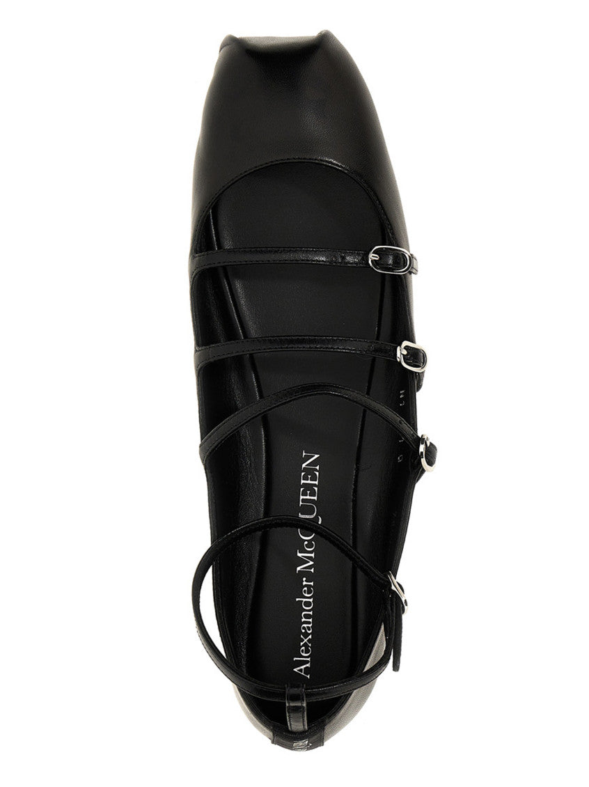 Black Leather Ballet Flats 4