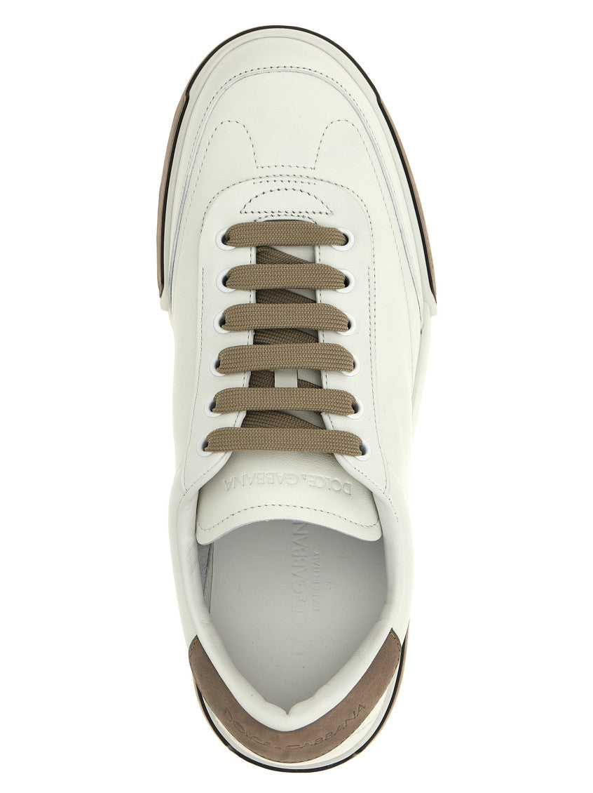 White Round Toe Sneakers 4