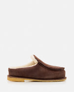 Dark Brown Suede Mules 1