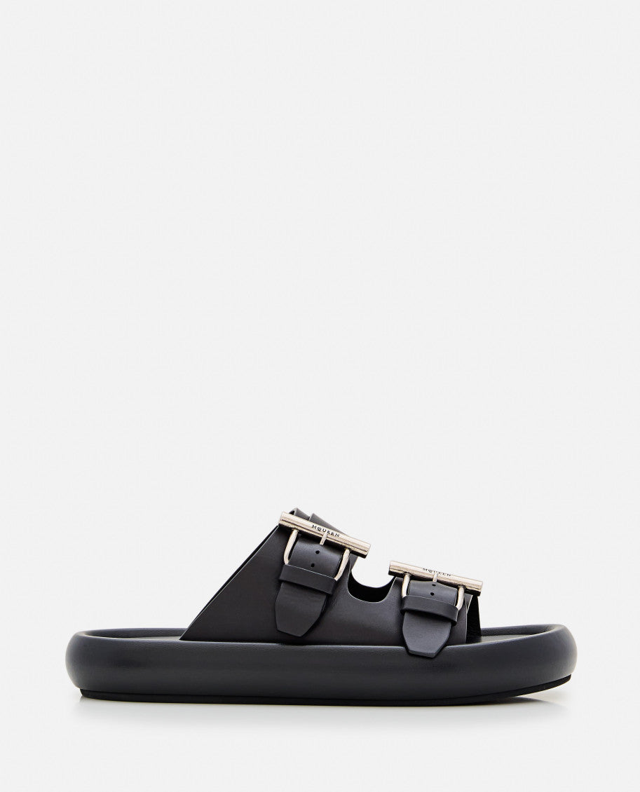 Black Leather Sandals 1
