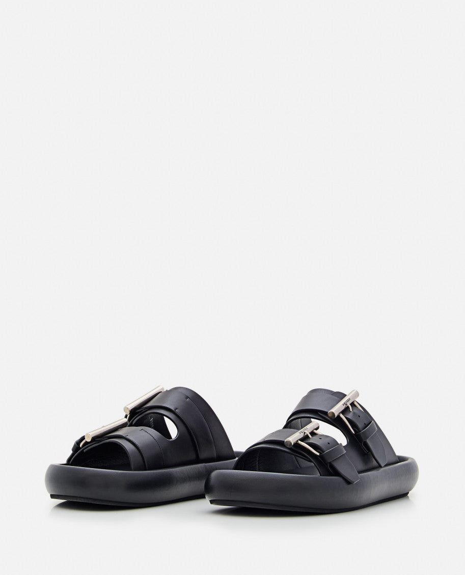 Black Leather Sandals 2