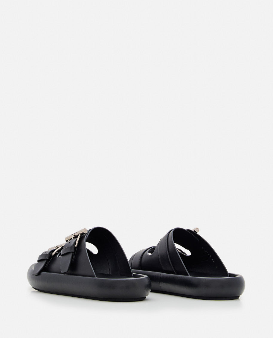 Black Leather Sandals 3