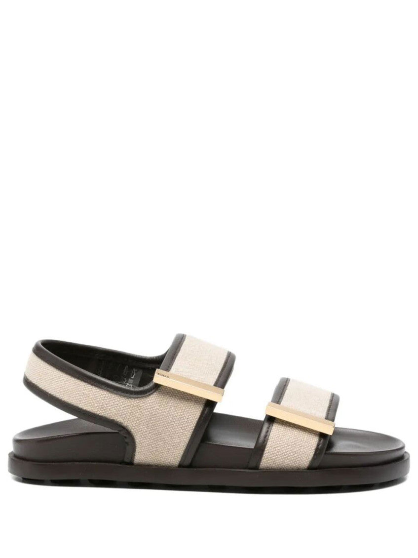 BlackWhite Slingback Sandals 1