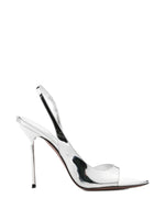 Silver Lidia Slingback Heels 1