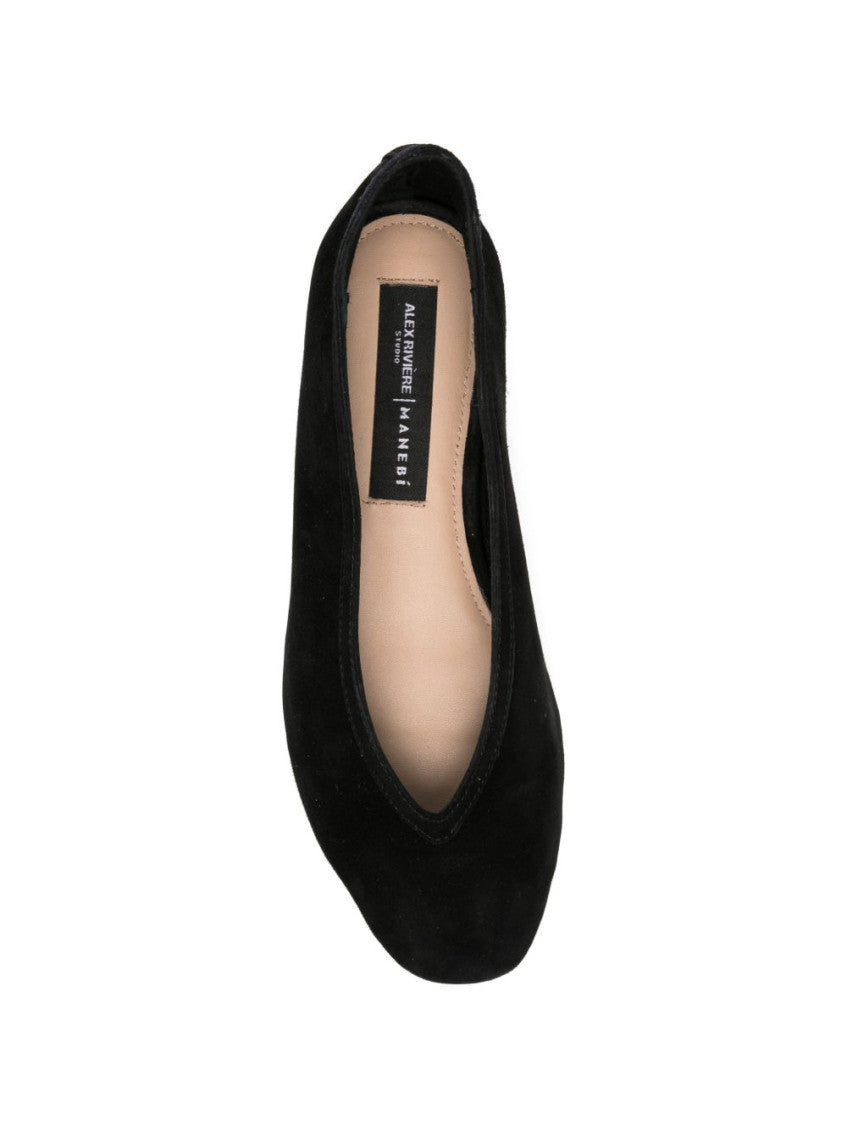 Black Suede Ballet Flats 4