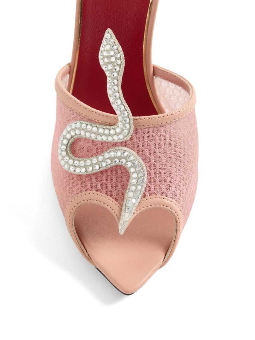 Pink Slip-on Heels 4