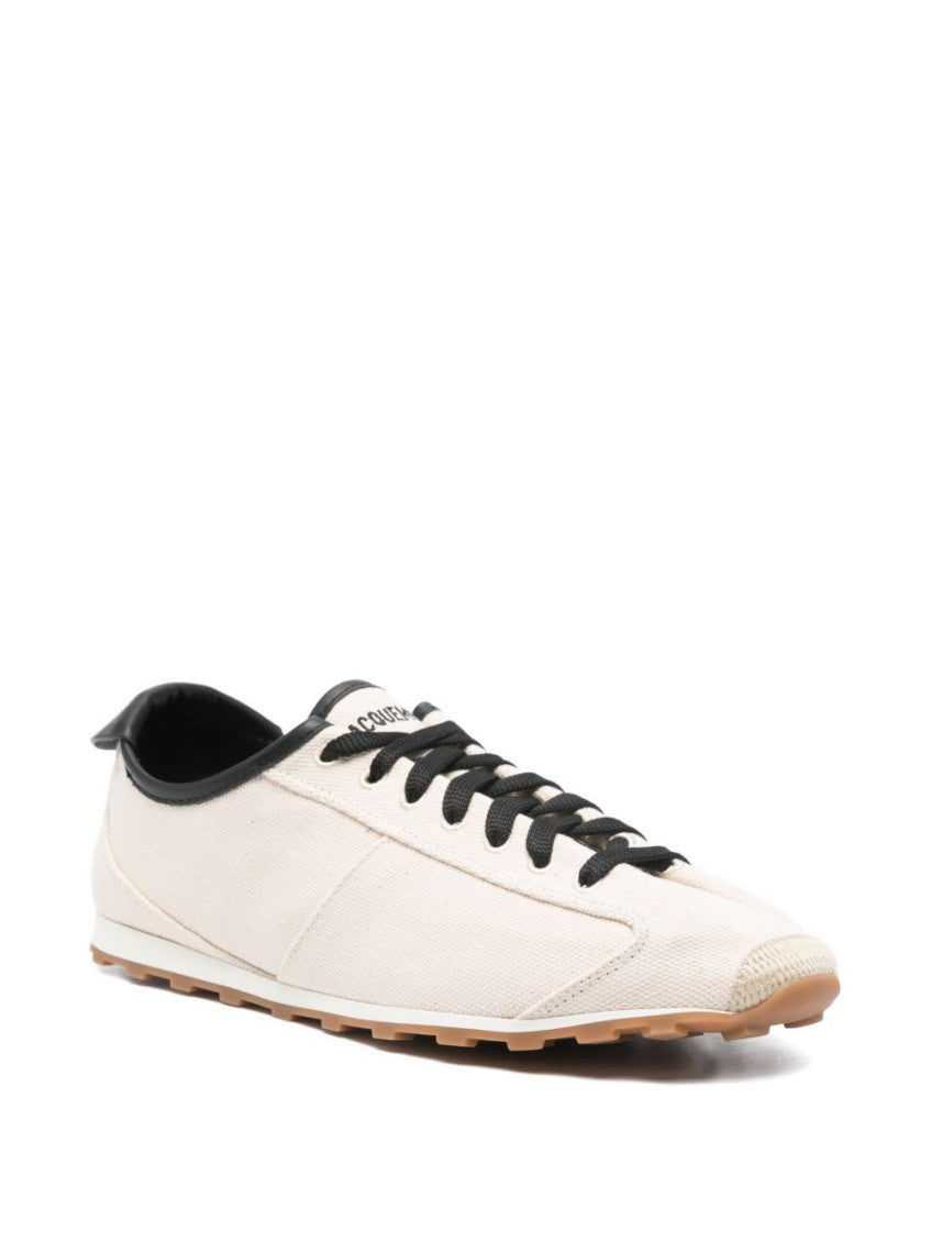 Beige Leather Sneakers 2