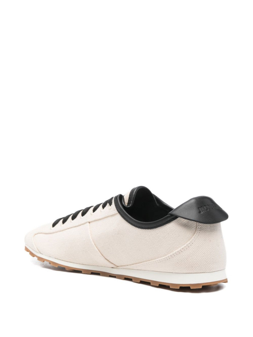 Beige Leather Sneakers 3