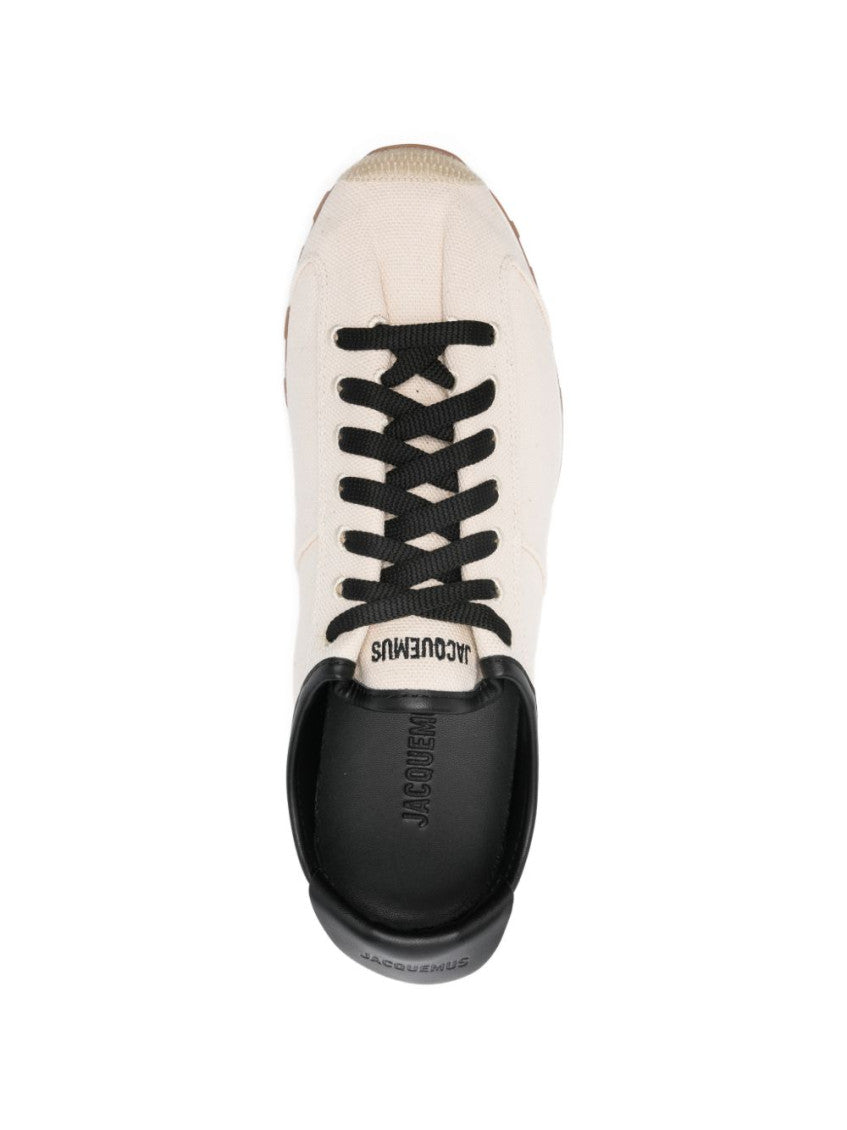 Beige Leather Sneakers 4