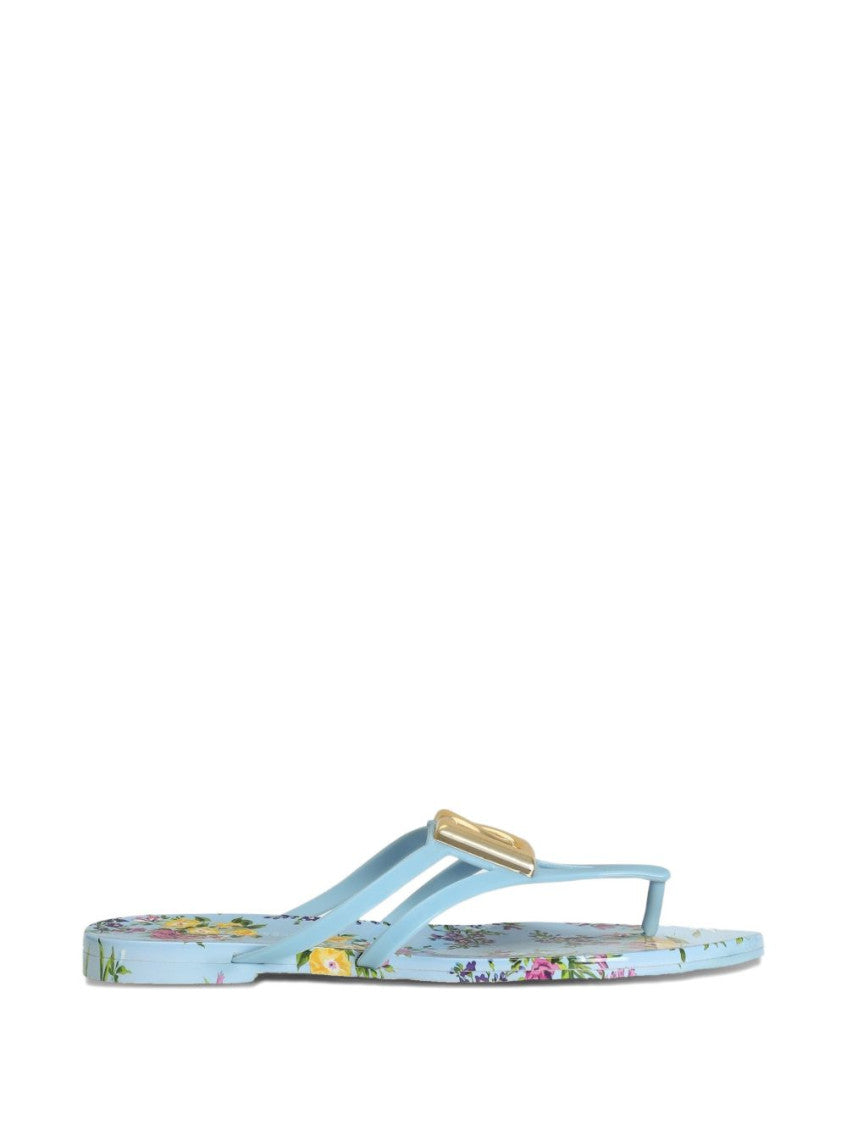 Blue Floral Slippers 1