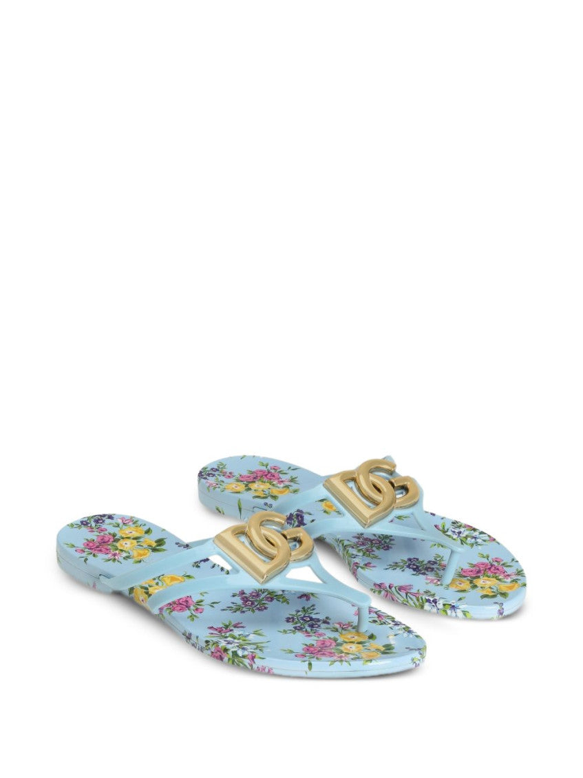 Blue Floral Slippers 2