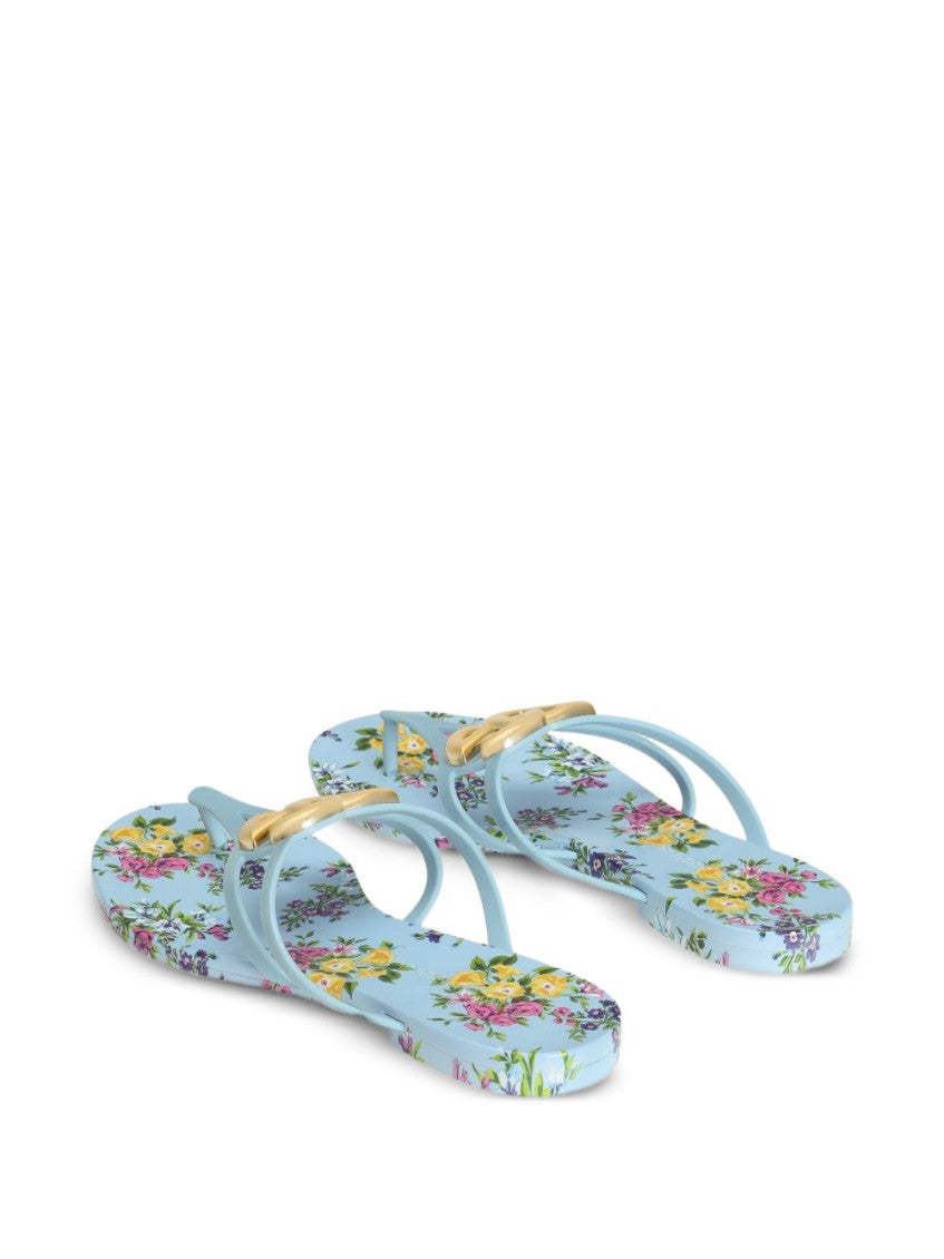 Blue Floral Slippers 3