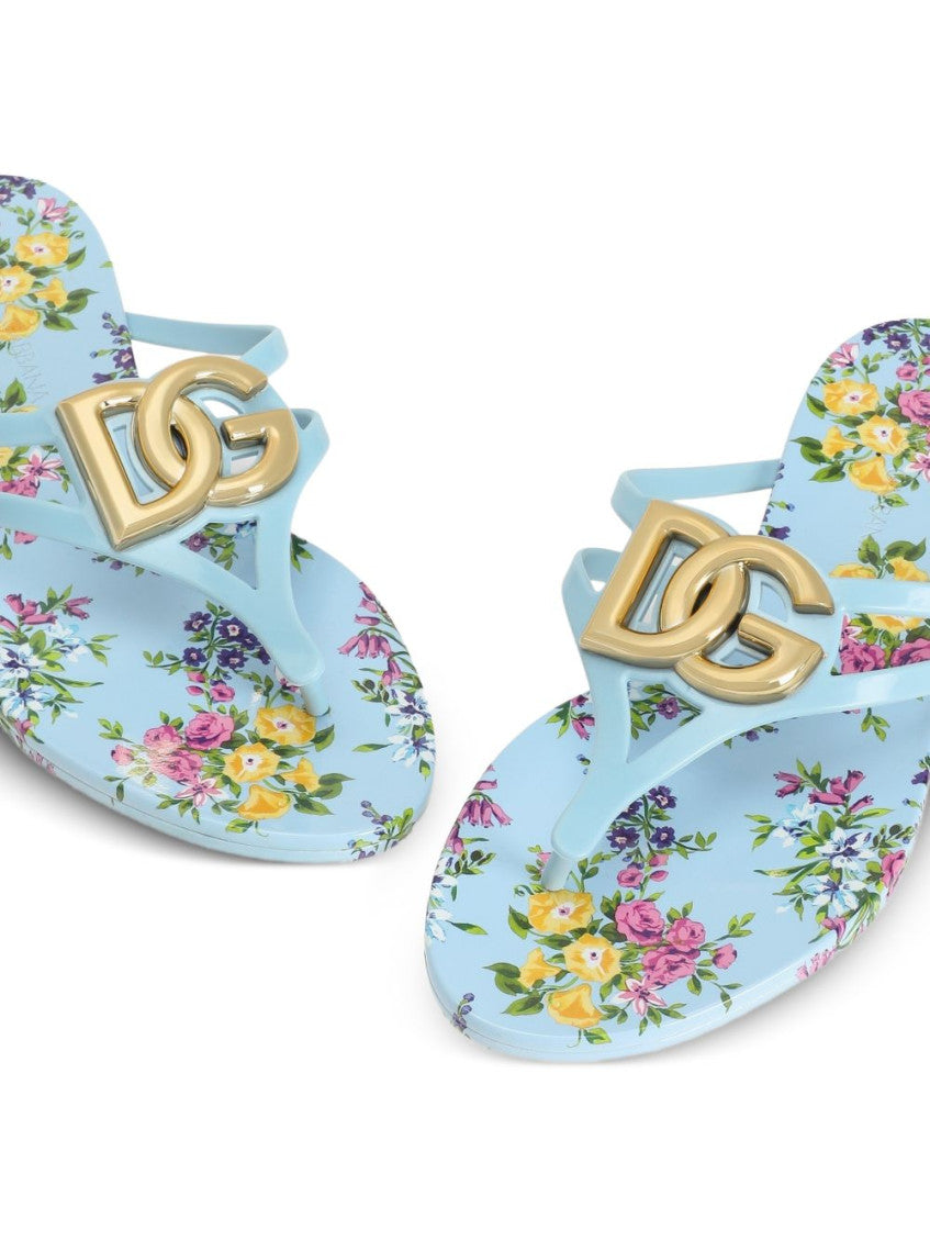 Blue Floral Slippers 4