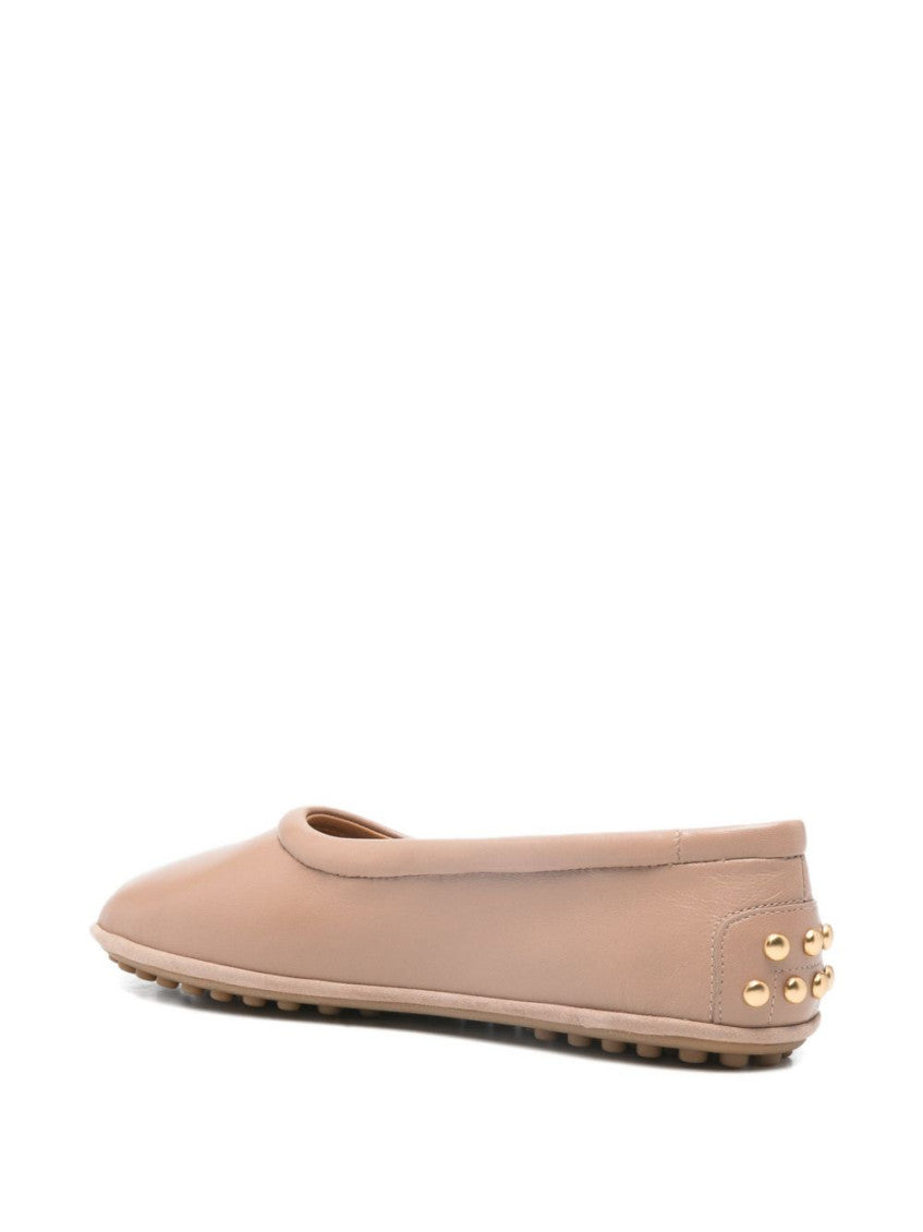 Pink Leather Ballet Flats 2