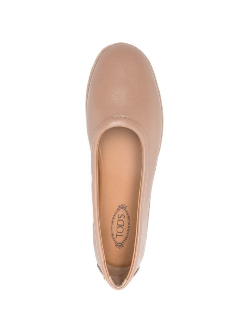 Pink Leather Ballet Flats 3