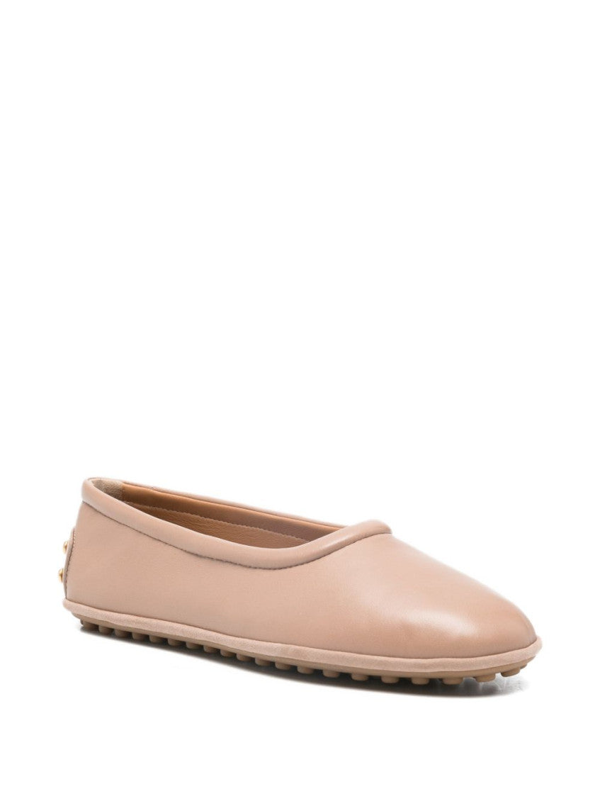 Pink Leather Ballet Flats 4