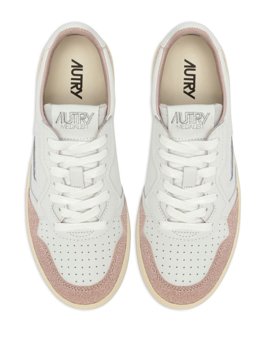 Pink Medialist Leather Sneakers 4