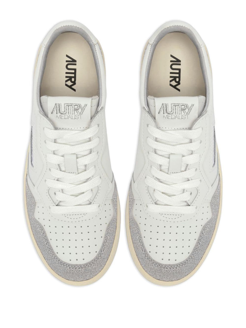 Grey Medialist Leather Sneakers 5