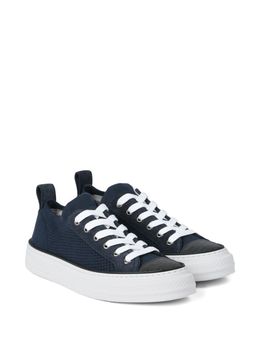 Blue Lace-up Sneakers 2