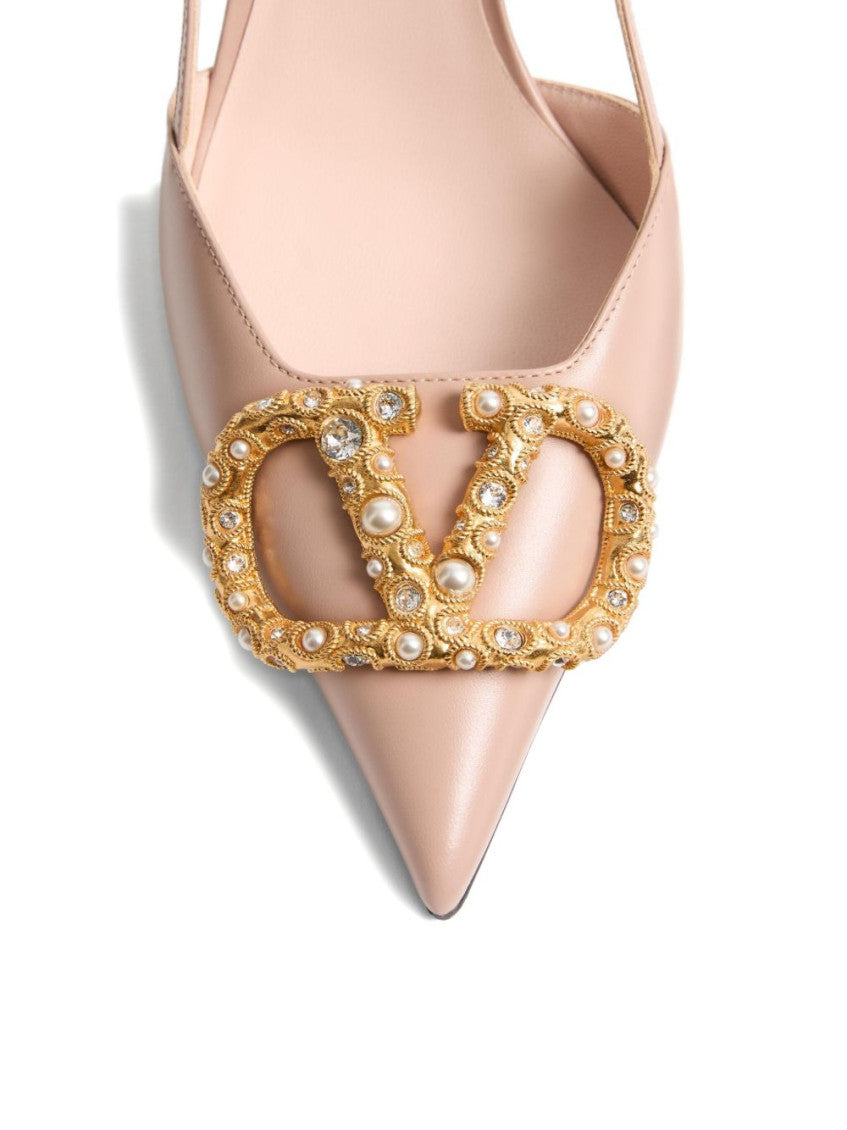 Pink VLogo Signature Pumps 5