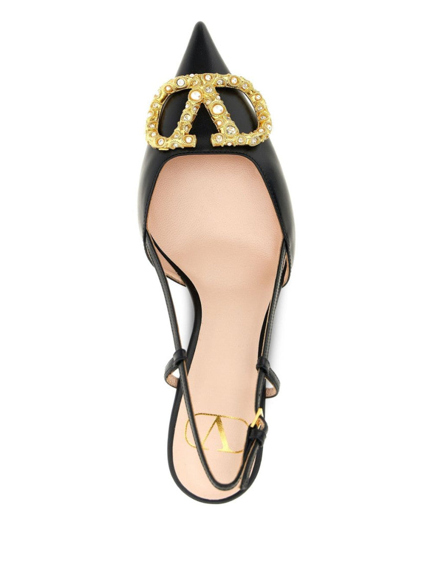 Black VLogo Signature Pumps 3