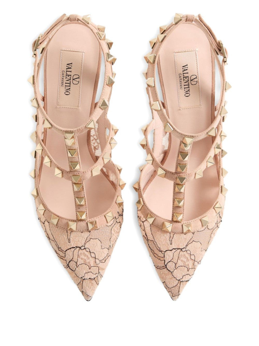 Light Pink Rockstud Pumps 4