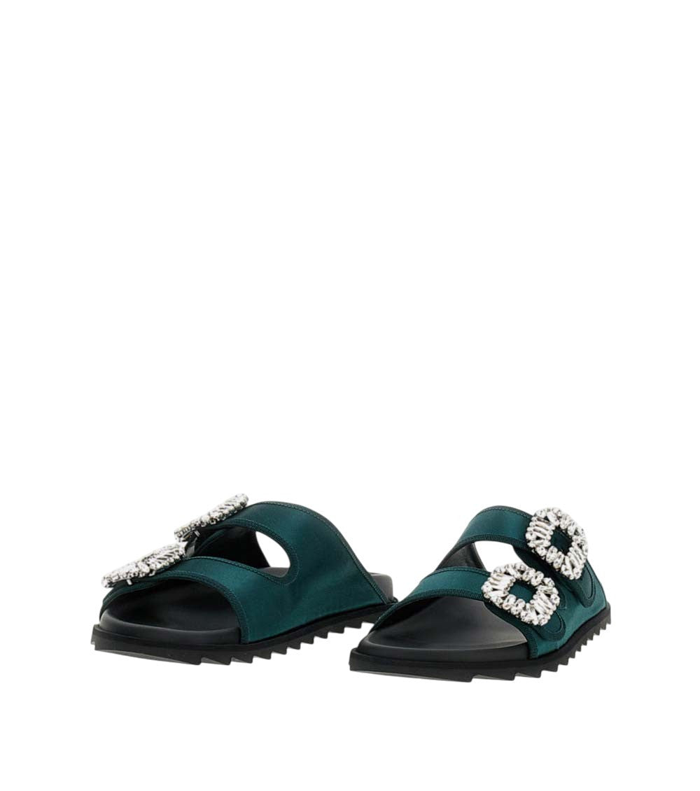 Green Slip-on Sandals 2