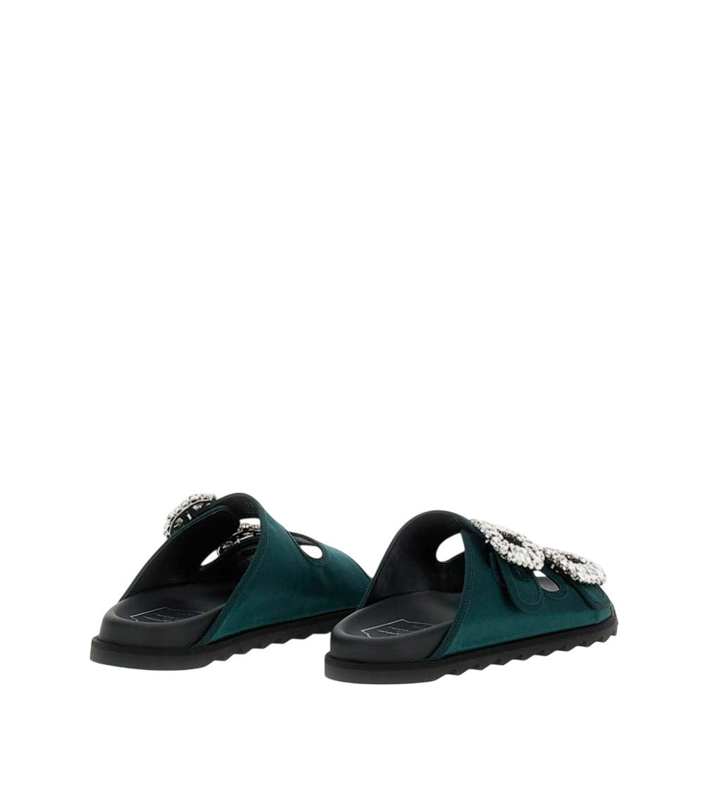 Green Slip-on Sandals 3