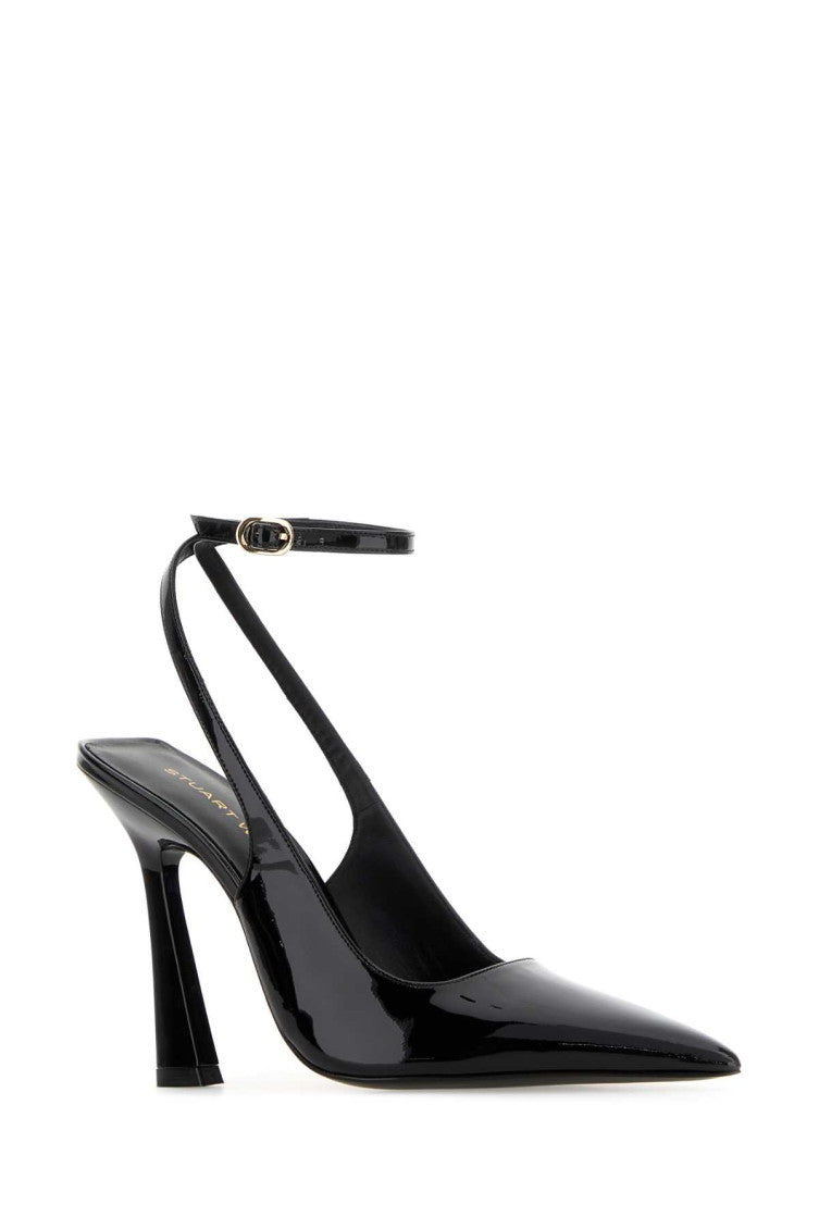 Black Solid Pointed Toe Pumps 2