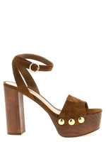 Brown Open Round Toe Heels 1
