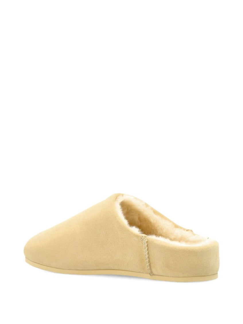 Beige Slip On Slides 2