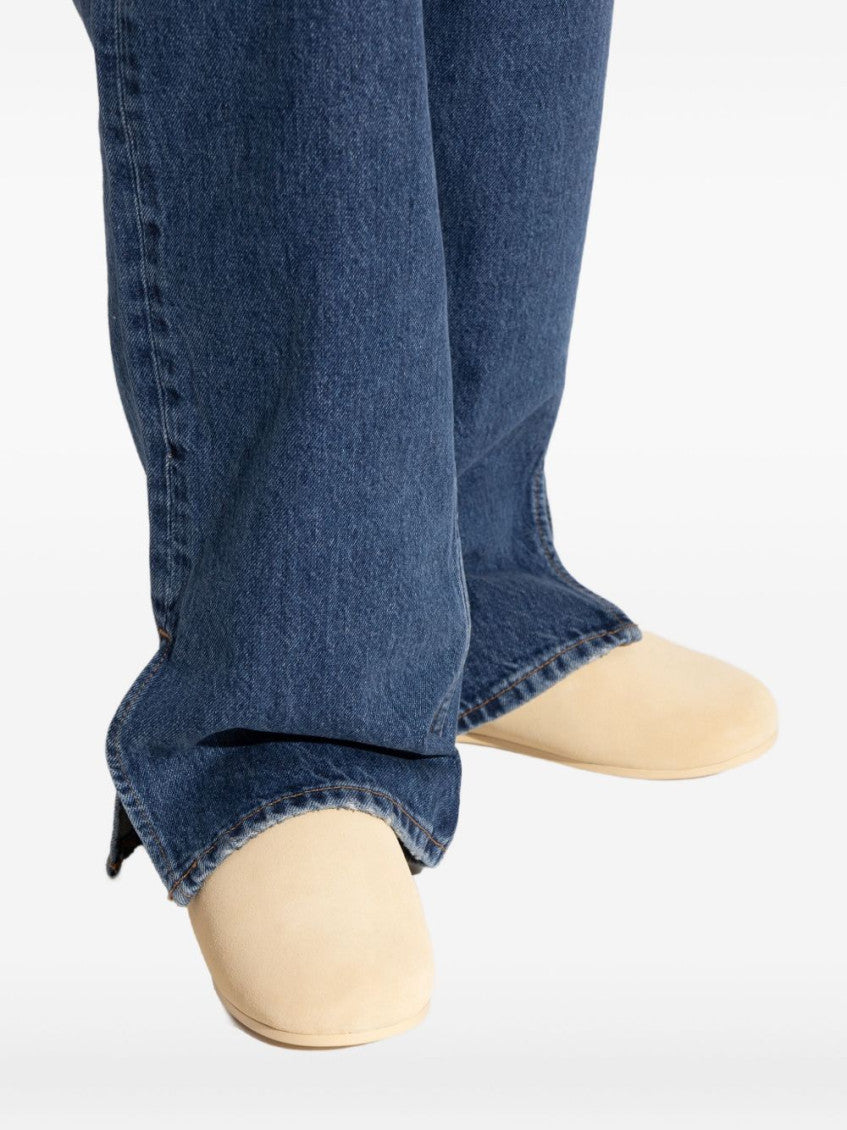 Beige Slip On Slides 5