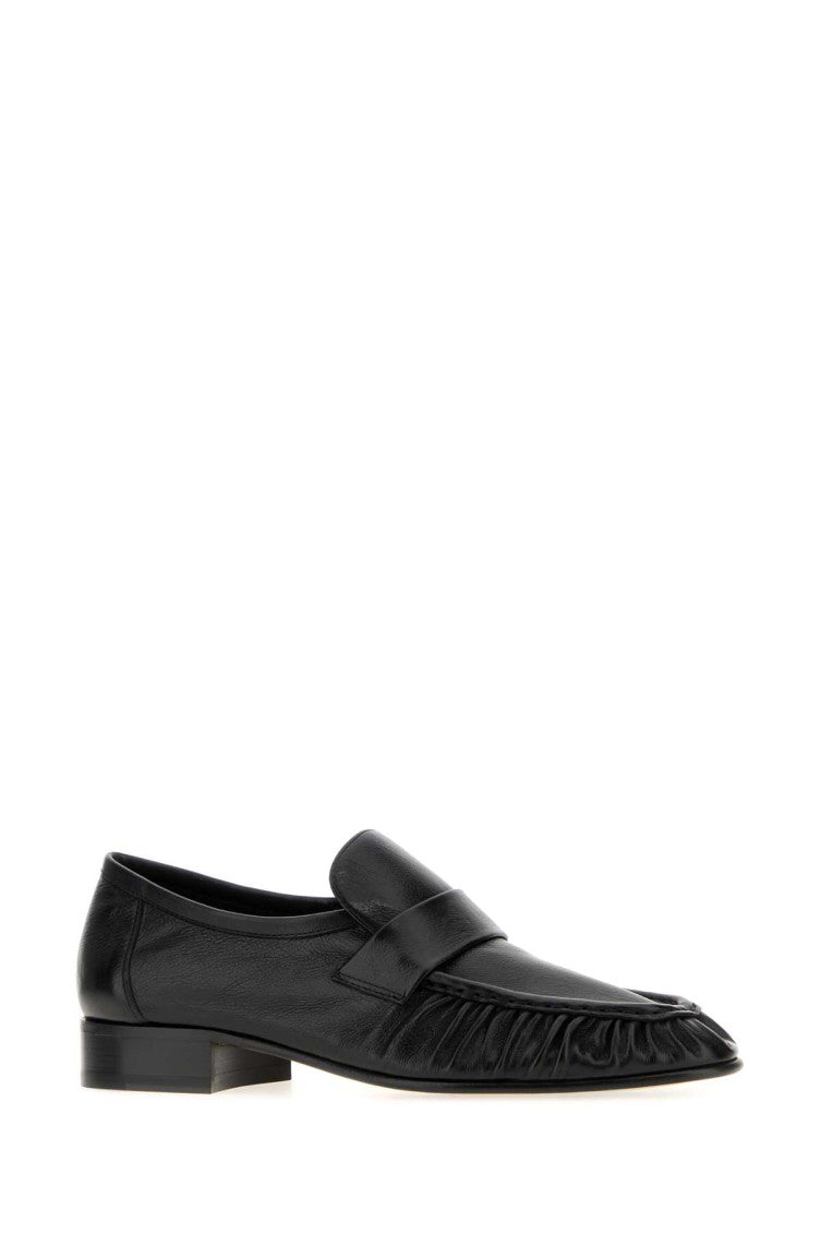 Black Solid Loafers 2