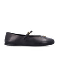 Black Logo Ballet Flats 1