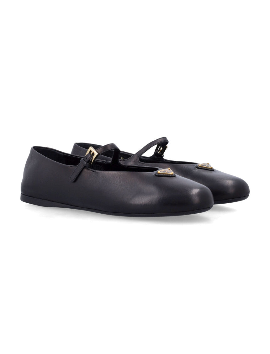 Black Logo Ballet Flats 2