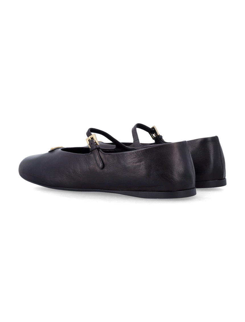 Black Logo Ballet Flats 3