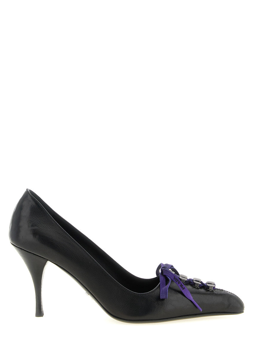 Black Lace-Up Pumps 1