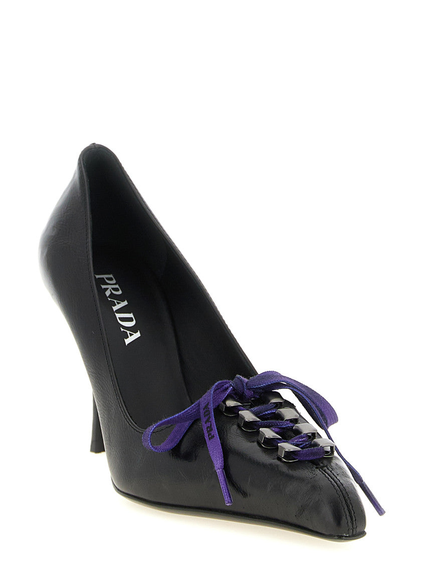 Black Lace-Up Pumps 2