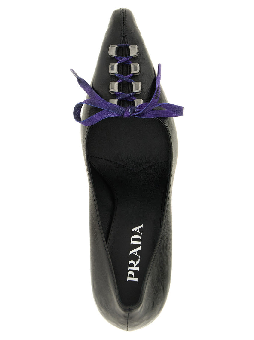 Black Lace-Up Pumps 4