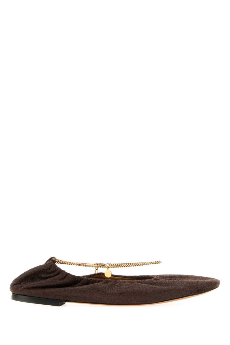 Brown Suede Ballet Flats 1